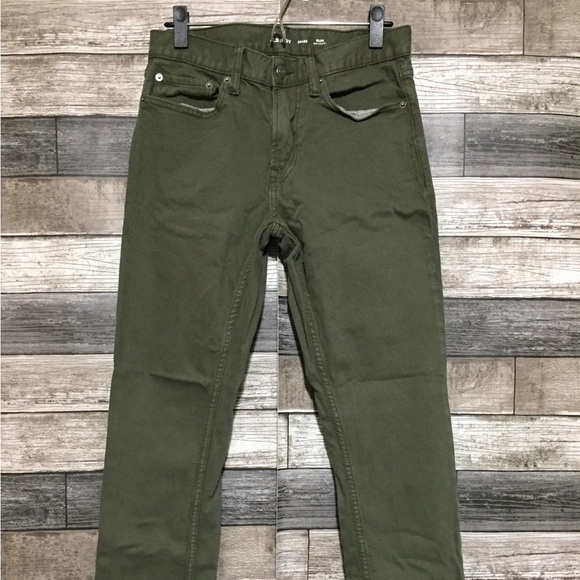 Old Navy Slim Jeans Men’s 30x32 Olive Green Built In Flex Denim - Picture 5 of 9